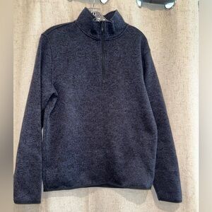 J. Crew Men's Dark Heather Zip-Up Sweater